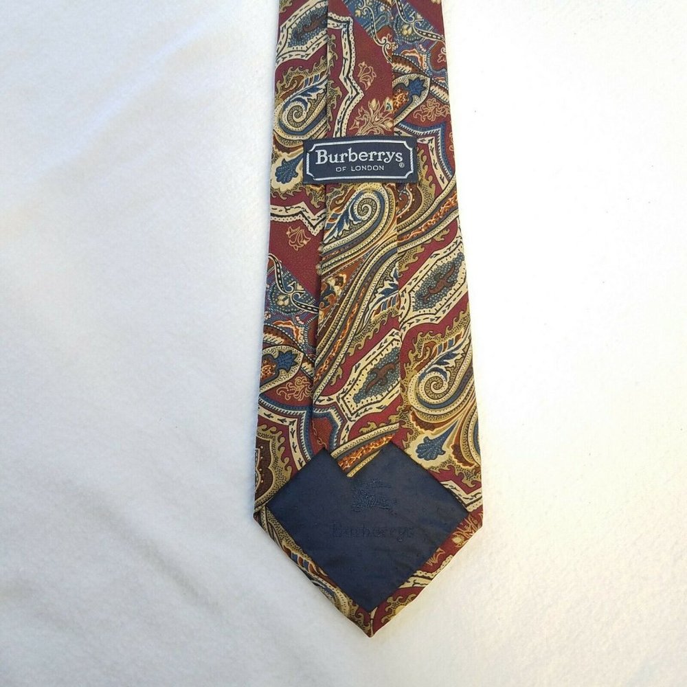 Burberry's of London Paisley Necktie 58x3.75 USA - Picture 3 of 7